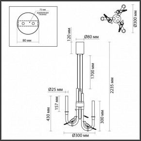 Подвесная люстра Odeon Light Lark 5431/6L в Можге - mozhga.ok-mebel.com | фото 5