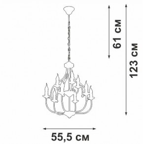 Подвесная люстра Vitaluce V1863 V1863-8/9 в Можге - mozhga.ok-mebel.com | фото 3
