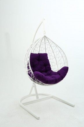 Подвесное кресло Бароло (белый/фиолетовый) в Можге - mozhga.ok-mebel.com | фото