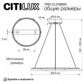 Подвесной светильник Citilux Trio CL215B051 в Можге - mozhga.ok-mebel.com | фото 8