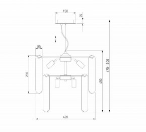 Подвесной светильник Eurosvet Claire 60170/8 золото Smart в Можге - mozhga.ok-mebel.com | фото 5