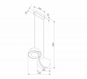Подвесной светильник Eurosvet Emisfero 50083/2 LED золото в Можге - mozhga.ok-mebel.com | фото 4
