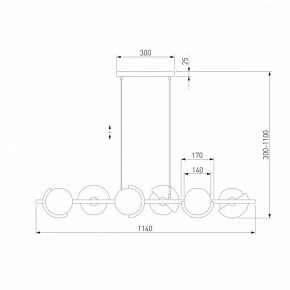 Подвесной светильник Eurosvet Moity 70149/6 черный/латунь Smart в Можге - mozhga.ok-mebel.com | фото 3