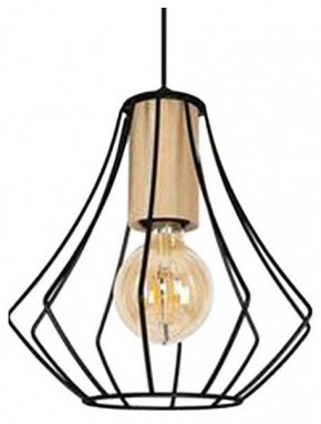 Подвесной светильник Imex MD.9050 MD.9050-1-P-BK+WOOD в Можге - mozhga.ok-mebel.com | фото
