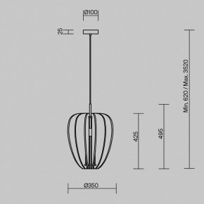 Подвесной светильник Maytoni Cambio MOD398PL-01GR в Можге - mozhga.ok-mebel.com | фото 6