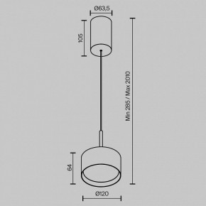 Подвесной светильник Maytoni Glare P102PL-12W4K-BS в Можге - mozhga.ok-mebel.com | фото 7