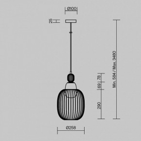 Подвесной светильник Maytoni Levitation MOD376PL-01G1 в Можге - mozhga.ok-mebel.com | фото 5