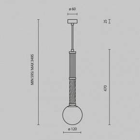 Подвесной светильник Maytoni Teatro MOD287PL-01BS в Можге - mozhga.ok-mebel.com | фото 5