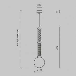 Подвесной светильник Maytoni Teatro MOD287PL-01BS1 в Можге - mozhga.ok-mebel.com | фото 5