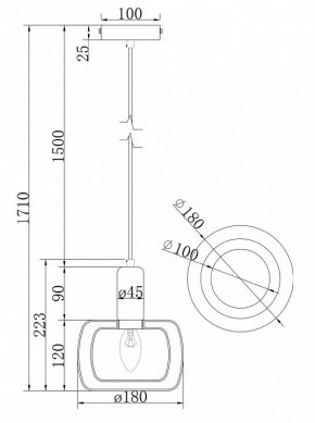 Подвесной светильник Maytoni Vision MOD411PL-01G в Можге - mozhga.ok-mebel.com | фото 7