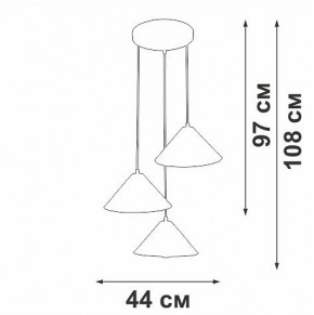 Подвесной светильник Vitaluce V3093 V3093-0/3S в Можге - mozhga.ok-mebel.com | фото 2