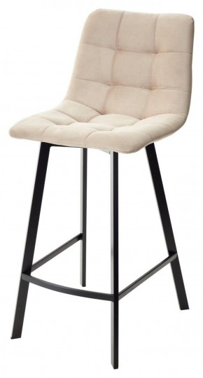 Полубарный стул CHILLI-QB SQUARE бежевый #5, велюр / черный каркас (H=66cm) М-City в Можге - mozhga.ok-mebel.com | фото 1