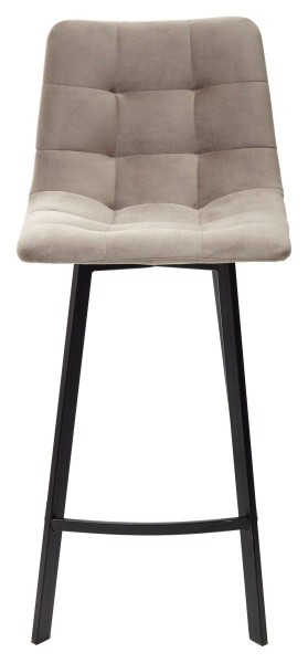 Полубарный стул CHILLI-QB SQUARE латте #25, велюр / черный каркас (H=66cm) М-City в Можге - mozhga.ok-mebel.com | фото