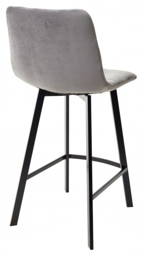 Полубарный стул CHILLI-QB SQUARE светло-серый #26, велюр / черный каркас (H=66cm) М-City в Можге - mozhga.ok-mebel.com | фото 4