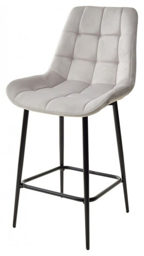 Полубарный стул ХОФМАН, цвет H-09 Светло-серый, велюр / черный каркас H=63cm М-City в Можге - mozhga.ok-mebel.com | фото 1