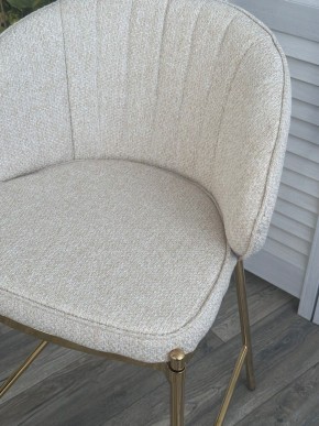 Полубарный стул WENDY TRF-11 светло-бежевый, ткань / золотой каркас (H=65) М-City в Можге - mozhga.ok-mebel.com | фото