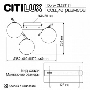 Потолочная люстра Citilux Dorsy CL223131 в Можге - mozhga.ok-mebel.com | фото 11