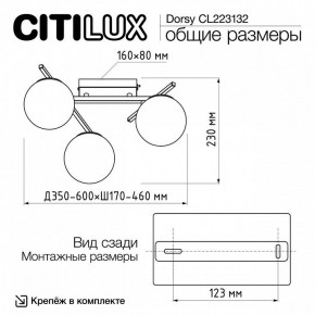 Потолочная люстра Citilux Dorsy CL223132 в Можге - mozhga.ok-mebel.com | фото 12