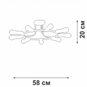 Потолочная люстра Vitaluce V3797 V3797-1/9PL в Можге - mozhga.ok-mebel.com | фото 2