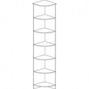 Шкаф угловой открытый №618 "Инна" Денвер темный в Можге - mozhga.ok-mebel.com | фото 2