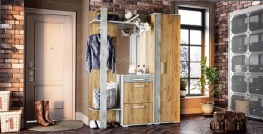 Прихожая Кензо (крафт/бетон) вешалка+шкаф в Можге - mozhga.ok-mebel.com | фото