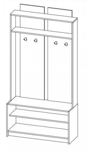 Прихожая Марица Модульная (ЯШ темный/ светлый) в Можге - mozhga.ok-mebel.com | фото 4