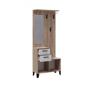 Прихожая Витра Центральная секция (Белый/Дуб сонома) в Можге - mozhga.ok-mebel.com | фото 2