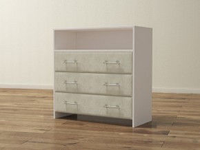 PROxSON Комод Varna (ЛДСП Белая+ткань Белый/Savana Milk (молочный)) 90x40 в Можге - mozhga.ok-mebel.com | фото