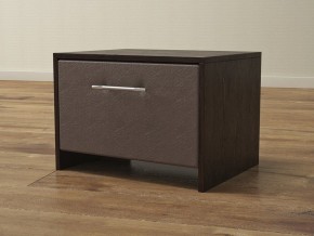 PROxSON Тумба Varna (ЛДСП Венге+экокожа Дуб венге с коричневым) 51x40 в Можге - mozhga.ok-mebel.com | фото