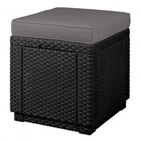 Пуфик Куб с подушкой (Cube with cushion) графит - прохладный серый в Можге - mozhga.ok-mebel.com | фото