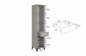 РИЧ Шкаф однодверный со стеклом в Можге - mozhga.ok-mebel.com | фото 3