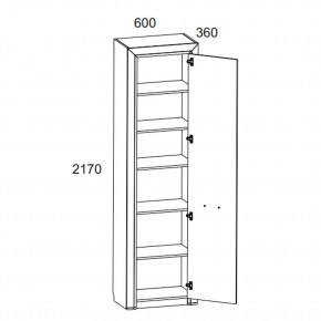 Шкаф 1D, OLIVIA, цвет вудлайн крем/дуб анкона в Можге - mozhga.ok-mebel.com | фото 2