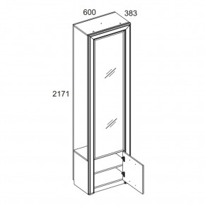 Шкаф 1DZ, OLIVIA, цвет вудлайн крем/дуб анкона в Можге - mozhga.ok-mebel.com | фото 2