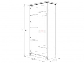 Шкаф 2-х дверный Ольга-1Н для одежды и белья в Можге - mozhga.ok-mebel.com | фото 2