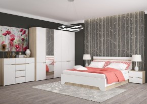 Шкаф 2-х створчатый АНТАЛИЯ (Сонома/Белый софт) в Можге - mozhga.ok-mebel.com | фото 3