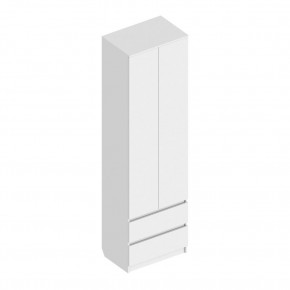 Шкаф 2-ств. с 2 ящиками и вешалкой "Бьянко" в Можге - mozhga.ok-mebel.com | фото