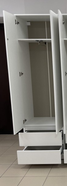 Шкаф 2-ств. с 2 ящиками и вешалкой "Бьянко" в Можге - mozhga.ok-mebel.com | фото 2