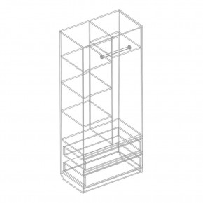 Шкаф 2-ств. с 2 ящиками "Бьянко" в Можге - mozhga.ok-mebel.com | фото 5
