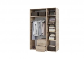 Шкаф 3-х створчатый с ящиками VICTOR (Сонома-Белый) в Можге - mozhga.ok-mebel.com | фото 2