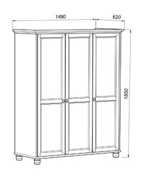 Шкаф 30 Вествик трёхдверный, массив сосны, цвет белый в Можге - mozhga.ok-mebel.com | фото 2