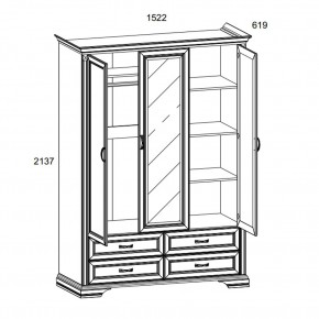 Шкаф 3D4S Z, MONAKO, цвет Сосна винтаж в Можге - mozhga.ok-mebel.com | фото 1