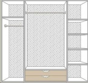 Шкаф 4-х дверный с зеркалами (02.144) Рома (беж) в Можге - mozhga.ok-mebel.com | фото 2