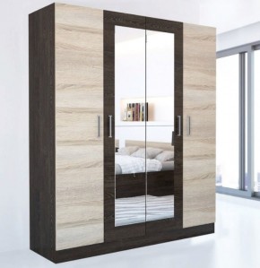 Шкаф 4-х створчатый Леси + Зеркало в Можге - mozhga.ok-mebel.com | фото