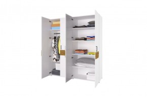 Шкаф 4-х створчатый Милана (Белый/Сосна Гранд) в Можге - mozhga.ok-mebel.com | фото 2