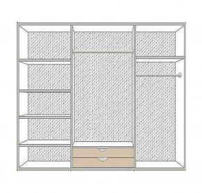 Шкаф 6-и дверный с зеркалами (01.146) Роза (беж) в Можге - mozhga.ok-mebel.com | фото 2