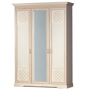 Шкаф для одежды 3-дверный №800 Парма кремовый белый в Можге - mozhga.ok-mebel.com | фото