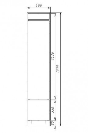 Шкаф для Одежды ЭШ1-РП-19-4 (ручка профильная) серия "Экон" в Можге - mozhga.ok-mebel.com | фото 2
