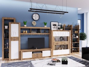 ТЕРРА Шкаф для посуды (Белый глянец/дуб сонома) в Можге - mozhga.ok-mebel.com | фото 3