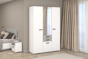 Шкаф Ева (Белый текстурный/Бетонный камень) в Можге - mozhga.ok-mebel.com | фото