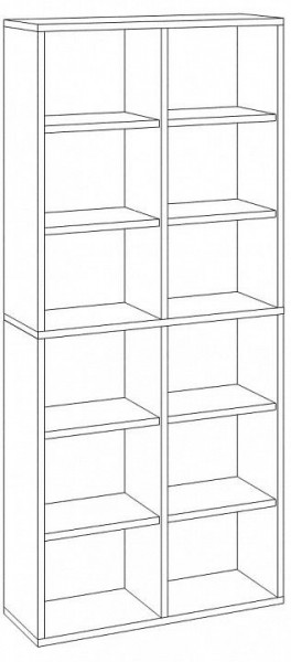 Шкаф книжный Домино СУ(ш2в2)+4ФГ в Можге - mozhga.ok-mebel.com | фото 2